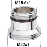 Adaptateur raccord Laiton - F16.5x100 à M22x100
