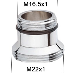 Adaptateur raccord Laiton - M16.5x100 à M22x100