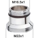 Adaptateur raccord Laiton - F16.5x100 à M22x100