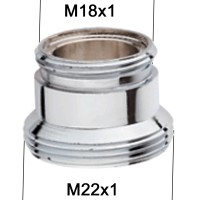 Adaptateur raccord Laiton - M18x100 à M22x100 - série haute
