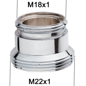 Adaptateur Laiton Haut - M18x100 à M22x100