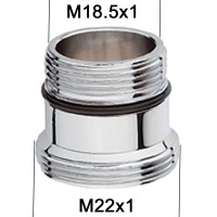 Adaptateur raccord Laiton - M18.5x100 à M22x100