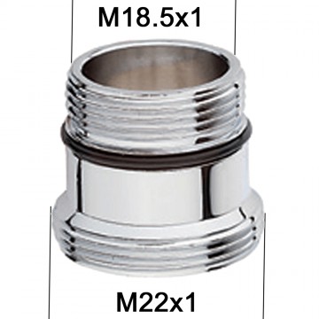 Adaptateur raccord Laiton - M18,5x100 à M22x100