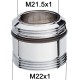Adaptateur raccord Laiton - M21.5x100 à M22x100