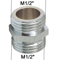 Adaptateur raccord Laiton - 1/2'' mâle à 1/2'' mâle