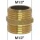 Adaptateur raccord Laiton brut - 1/2'' mâle à 1/2'' mâle