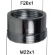 Adaptateur raccord Laiton - F20x100 à M22x100