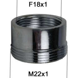 Adaptateur raccord Laiton - F18x100 à M22x100