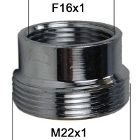 Adaptateur raccord Laiton - F16x100 à M22x100