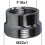 Adaptateur raccord Laiton - F16x100 à M22x100
