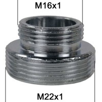 Adaptateur raccord Laiton - M16x100 à M22x100