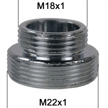 Adaptateur Laiton Court - M18x100 à M22x100
