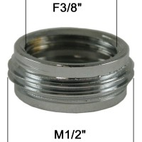 Adaptateur Laiton Plat - F12x17 (3/8'') à M15x21 (1/2'')