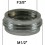 Adaptateur Laiton Plat - F12x17 (3/8'') à M15x21 (1/2'')
