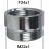 Adaptateur Robinet - Laiton Chromé - F24x100 à M22x100 + joint NBR 24x1