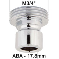 Adaptateur M3/4'' à Raccord ABA 17.8mm + joint CT