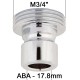 Adaptateur M3/4'' à Raccord ABA 17.8mm + joint CT