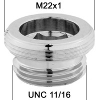 Adaptateur raccord Laiton - M22x100 à UNC 11/16 pour GROHE