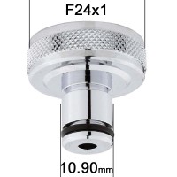 Adaptateur Robinet - Laiton Chromé - F24x100 à Coupleur mâle PALL + joint NBR 24x1