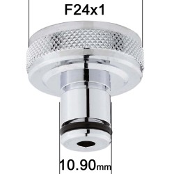 Adaptateur Robinet - Laiton Chromé - F24x100 à Coupleur mâle PALL + joint NBR 24x1