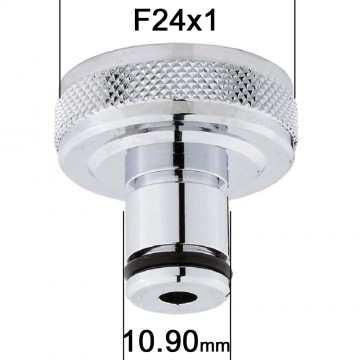 Adaptateur Robinet - Laiton Chromé - F24x100 à Coupleur mâle PALL + joint NBR 24x1