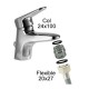 Aérateur Adaptateur Robinet - Laiton Chromé - M24x100 à M3/4" - Ecoperl