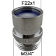 Aérateur Adaptateur Robinet - Laiton Chromé - M24x100 à M3/4" avec Adaptateur F22x100