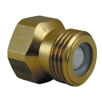 Clapet antiretour 1/2'' - Hexagonal - Laiton brut - 15x21 MF