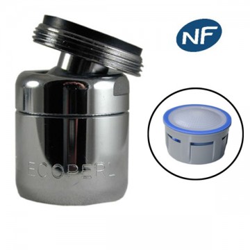 Mousseur orientable 8 litres M24x100 - Eco 47% - Aéré - Rotule mâle - NF EN 246