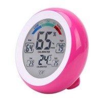 Thermomètre / Hygromètre Digital 10 fonctions - Temp. de -0° à +50°C - Humidité 20 à 95%RH - Rose