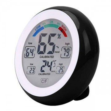 Thermometre / Hygromètre Digital 10 fonctions - Temp. de -0° à +50°C - Humidité 20 à 95%RH - Noir