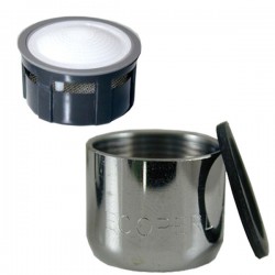 Mousseur aérateur 10 litres - F22x100 - Eco 33% - Bague Femelle - Grille inox