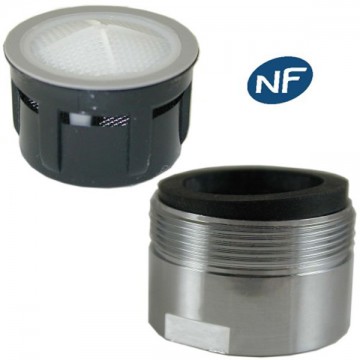 Mousseur aérateur Baignoire M28x100 - 10 litres - Eco 33% - Bague Mâle - Grille inox