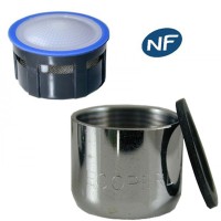 Mousseur aérateur 8 litres - F22x100 - Eco 47% - Bague Femelle - Grille inox - NF EN 246