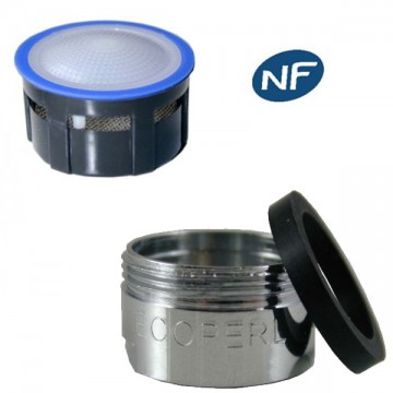 Mousseur aérateur 8 litres - M24x100 - Eco 47% - Bague Mâle - Grille inox - NF EN 246