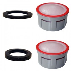 2 x Mousseurs aérateur 4,5 litres F22/M24 - Eco 70% - Recharge - Anticalcaire