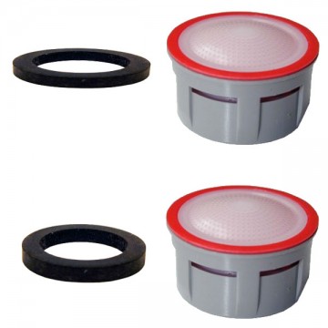 2 x Mousseurs aérateur 4,5 litres F22/M24 - Eco 70% - Recharge - Anticalcaire