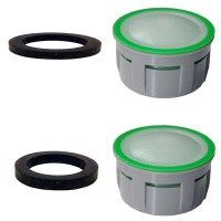 2 x Mousseurs aérateur 6 litres F22/M24 - Eco 60% - Recharge - Anticalcaire