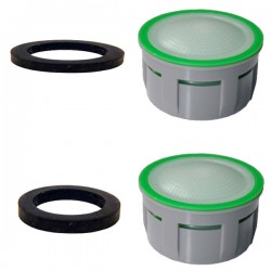 2 x Mousseurs aérateur 6 litres F22/M24 - Eco 60% - Recharge - Anticalcaire