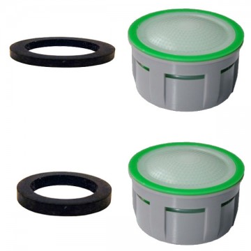 2 x Mousseurs aérateur 6 litres F22/M24 - Eco 60% - Recharge - Anticalcaire