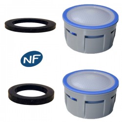 2 x Mousseurs aérateur 8 litres F22/M24 - Eco 47% - Recharge - Anticalcaire - NF EN 246