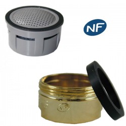 Mousseur jet aéré Bague Or - M24x100 Mâle - NF EN 246