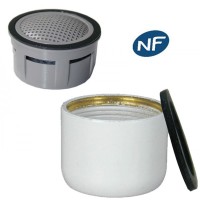 Mousseur aérateur NF bague Blanche - Anticalcaire - F22x100