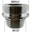 Adaptateur Robinet Haut - Laiton Chromé - M24x100 à M1/2 + joint NBR 24X1