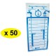 Lot de 50 Sacs débitmètre souple pour douche et robinet - 1 à 18 litres/min.