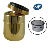 Mousseur orientable M24x100 Or - Aéré - NF - Rotule mâle 