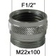 Adaptateur Robinet - Laiton Chromé - F1/2" à M22x100 - Ecoperl