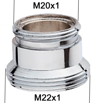 Adaptateur Laiton Haut - M20x100 à M22x100