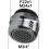 Raccord MAL sur Robinet - Régulateur de jet 8 litres/min. - M24x100 à M20x27 (3/4'') + Adaptateur F22