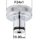 Adaptateur Robinet - Laiton Chromé - F24x100 à Coupleur mâle PALL + joint NBR 24x1